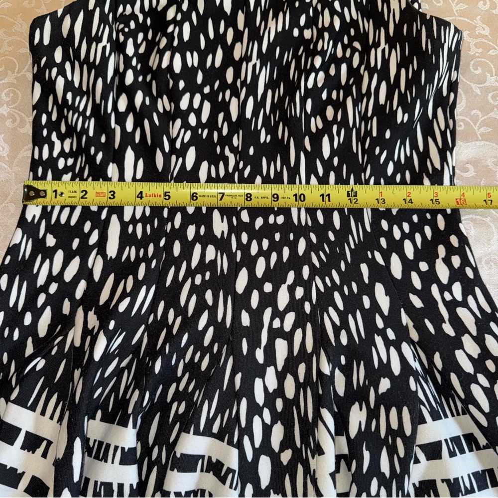 Eliza J Polka Dot And Striped Fit And Flare Dress - Picture 12 of 15
